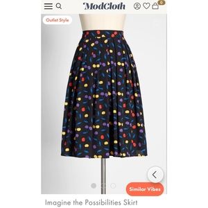 Modcloth Imagine the Possibilities Skirt